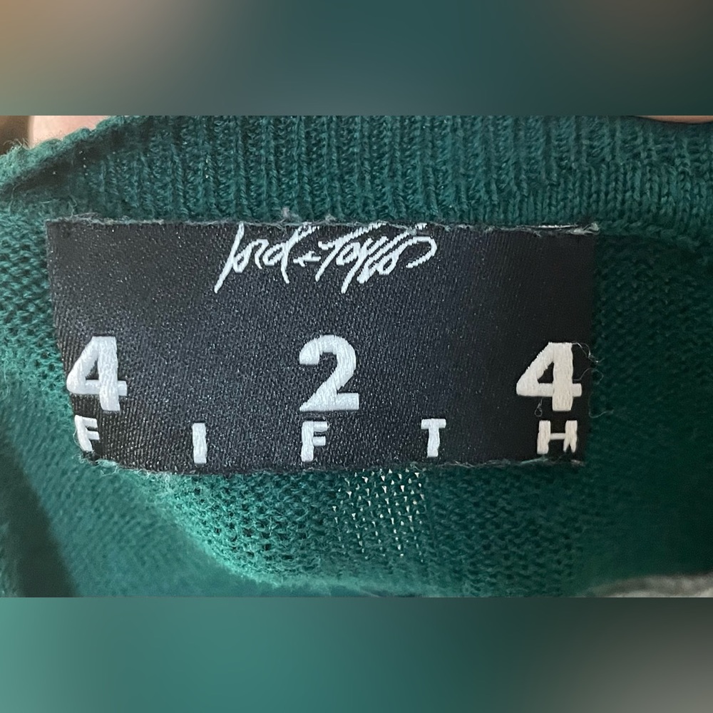 Lord and Taylor crew neck cotton sweater. - Picture 3 of 3